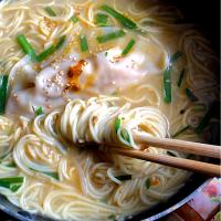 とんこつ炊き餃子の〆ラーメン🍜